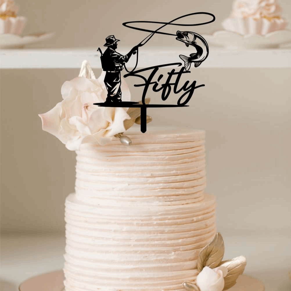 Fly Fishing-Inspired Cake Topper