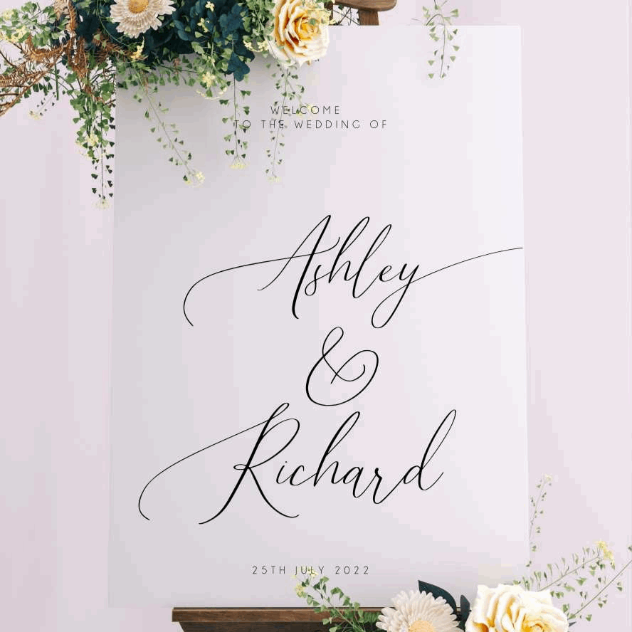 Welcome Sign - Ashley Design | Silver Belle Design